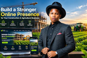 design a professional construction or agriculture business website