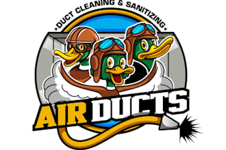create fantastic air duct cleaning logo