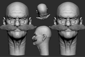 create realistic 3d head model face likeness zbrush sculpt stl for 3d printing