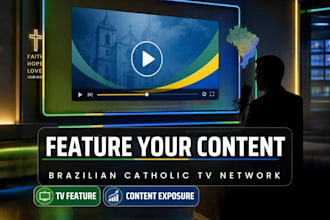 feature your content on a brazilian catholic tv network