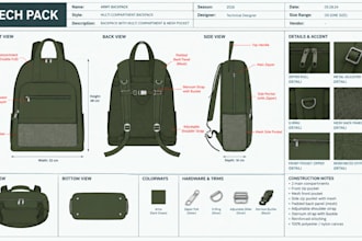 create backpack tech pack for luggage bag, travel bag and outdoor bags