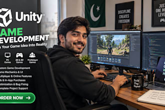 develop 2d 3d unity game development multiplayer game 2d mobile game