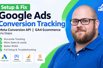 setup google ads conversion tracking meta conversion apl ga4 ecommerce via stape