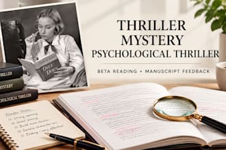 beta read your thriller, mystery or psychological thriller novel