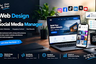 design websites and manage social media professionally