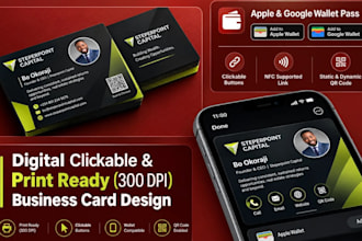 design clickable digital business card or physical card