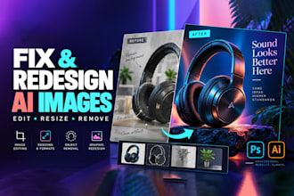 redesign, resize, remove, edit ai designs