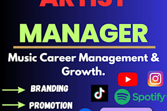 manage your artist brand and social media as your music manager