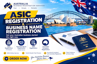 register your australian company with asic and acn abn and business name