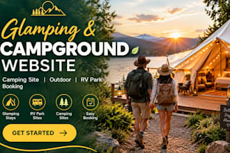 build glamping campground website camping site outdoor rv park booking