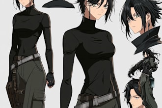 do a anime anime sheet art