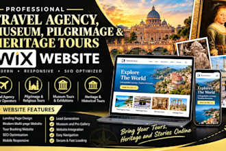 design travel agency website, tour website, tourism website, art, museum website
