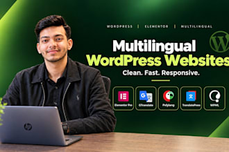 build a multilingual wordpress business website with elementor