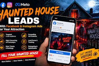 generate halloween haunted house leads with facebook ads and instagram ads