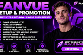 setup, optimize and promote your fanvue page