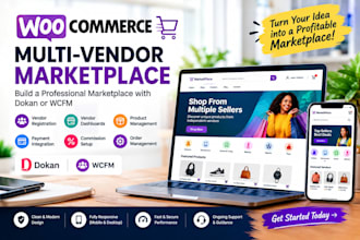 build woocommerce multivendor wcfm ecommerce marketplace dokan ecommerce store