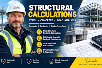 do structural calculations and structural analysis for steel and concrete