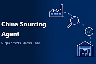 be your china sourcing agent and verify factories on 1688 or alibaba