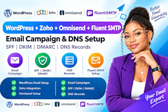 wordpress zoho omnisend fluent smtp email campaign spf dkim dmarc dns records