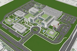 create a medical campus master plan and healthcare site layouts