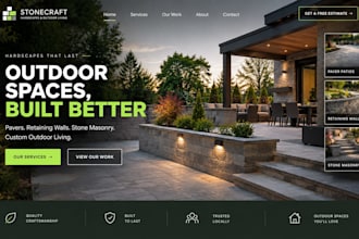 build squarespace hardscape website paver retain website wall ston mason builder