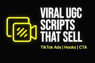 write viral ugc scripts for tiktok ads that convert and sell
