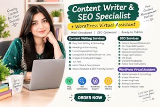 upload content and blog posts on wordpress with optimize