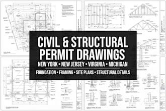 be your civil, structural engineer for ny nj, virginia, michigan permit drawings