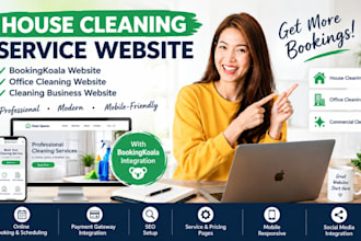 house cleaning service website booking koala website office cleaning website