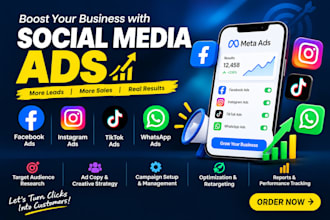 run facebook instagram tiktok and whatsapp ads for leads and sales