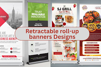 design retractable roll up banner billboard event backdrop signage booth design