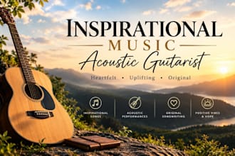 create inspirational music with beautiful acoustic guitar