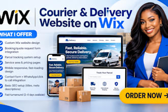 do wix delivery company website courier website parcel tracking website