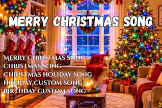 create christmas holiday song, custom song, christmas choir backing vocal