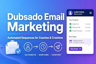 setup dubsado email marketing sequences for coaches creatives