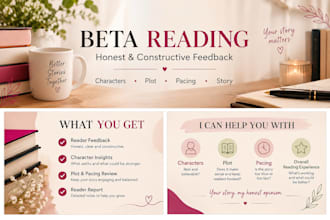 beta reading and honest feedback for your book or story