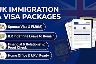 prepare UK spouse visa, flr m, and ilr immigration document packages