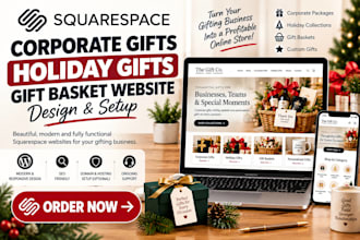 squarespace corporate gifts holiday gifts gift basket website design redesign