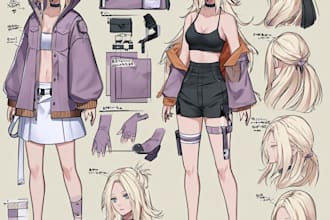 draw professional anime sheet