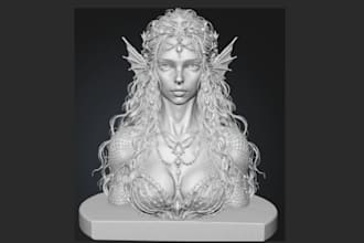 create realistic 3d character sculpting for games and 3d printing