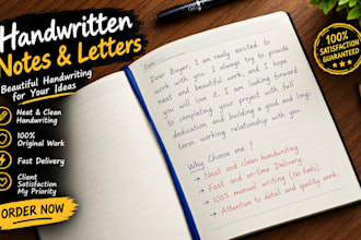 write handwritten letters and notes