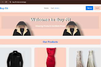 create ecommerce website with react, payment integration, bug fixes