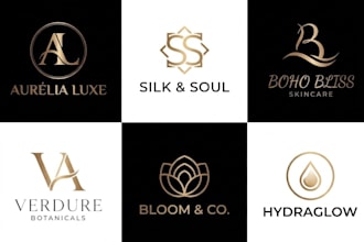 design minimalist luxury logo for business and skin care