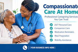 design homecare senior care or caregiver flyers