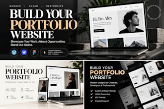 build a modern 3d creative portfolio website in react