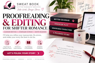 proofread and professionally edit your shifter romance ebook