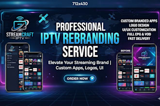 rebrand custom multi dns iptv app with admin panel for android TV