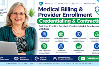 do medical billing, enrollment contracting, credentialing for medicaid, medicare
