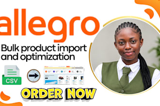 do bulk product import to allegro polish marketplace product SEO  listing