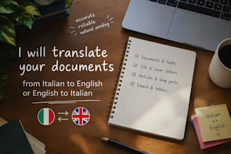 translate your documents from italian to english or viceversa